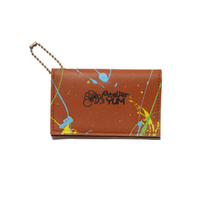 100% Recycled PVC Leather Card Case Brown