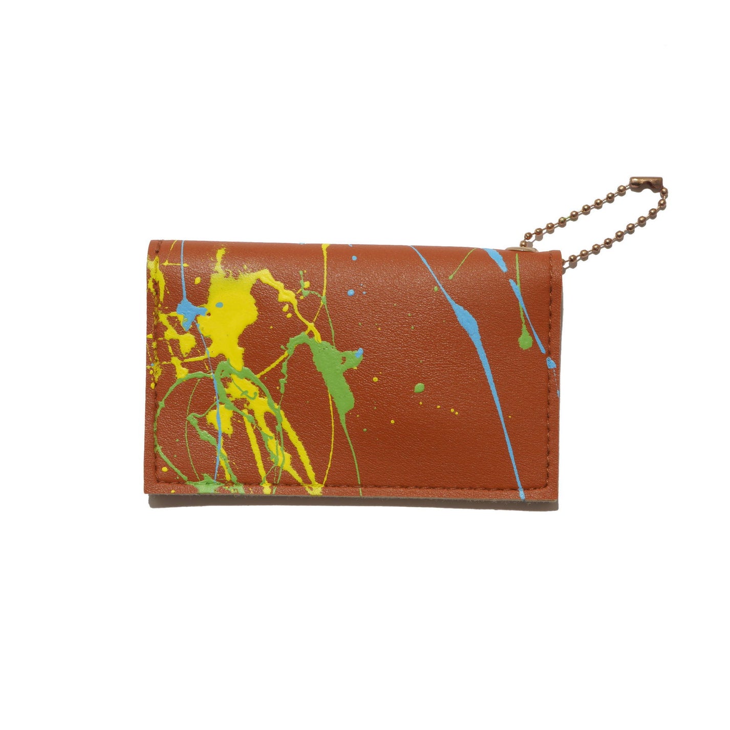 100% Recycled PVC Leather Card Case Brown  #tag1# #tag2# #tag3# #tag4#