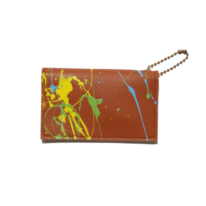 100% Recycled PVC Leather Card Case Brown  #tag1# #tag2# #tag3# #tag4#