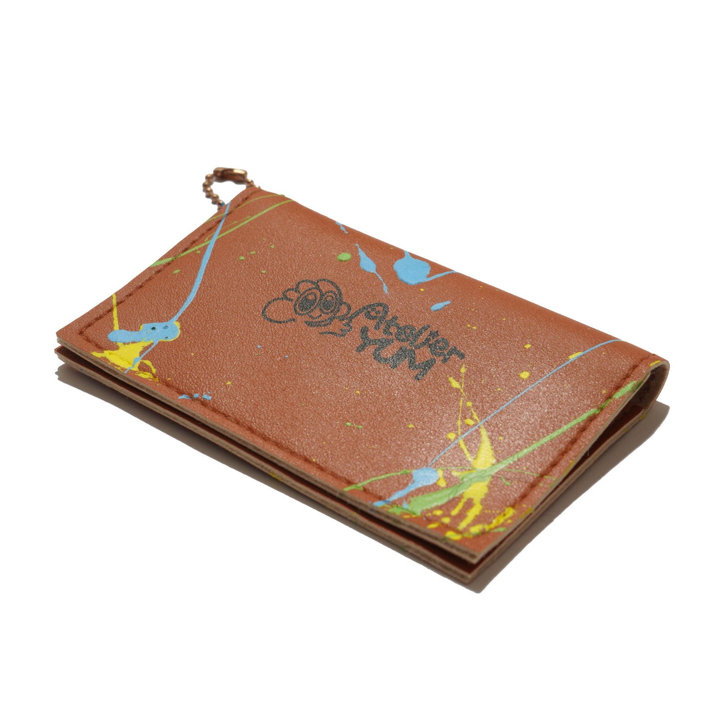 100% Recycled PVC Leather Card Case Brown  #tag1# #tag2# #tag3# #tag4#