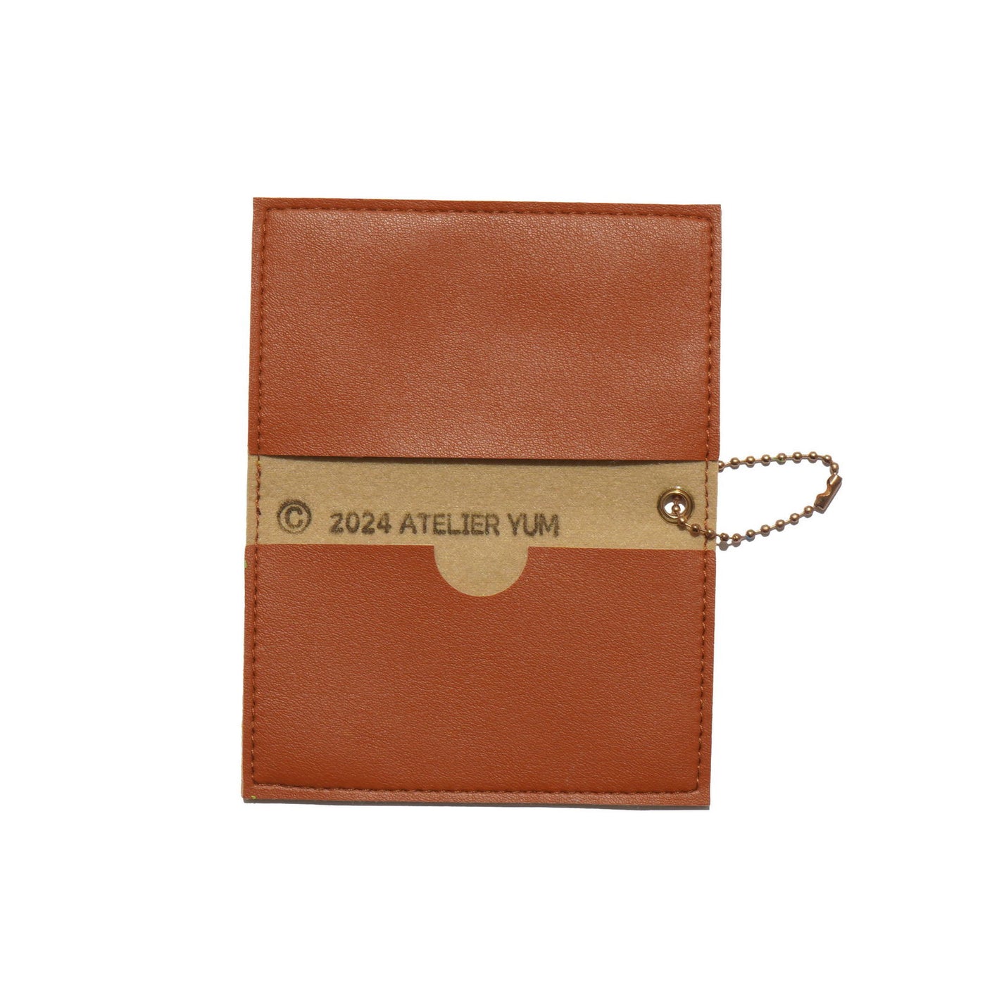 100% Recycled PVC Leather Card Case Brown  #tag1# #tag2# #tag3# #tag4#