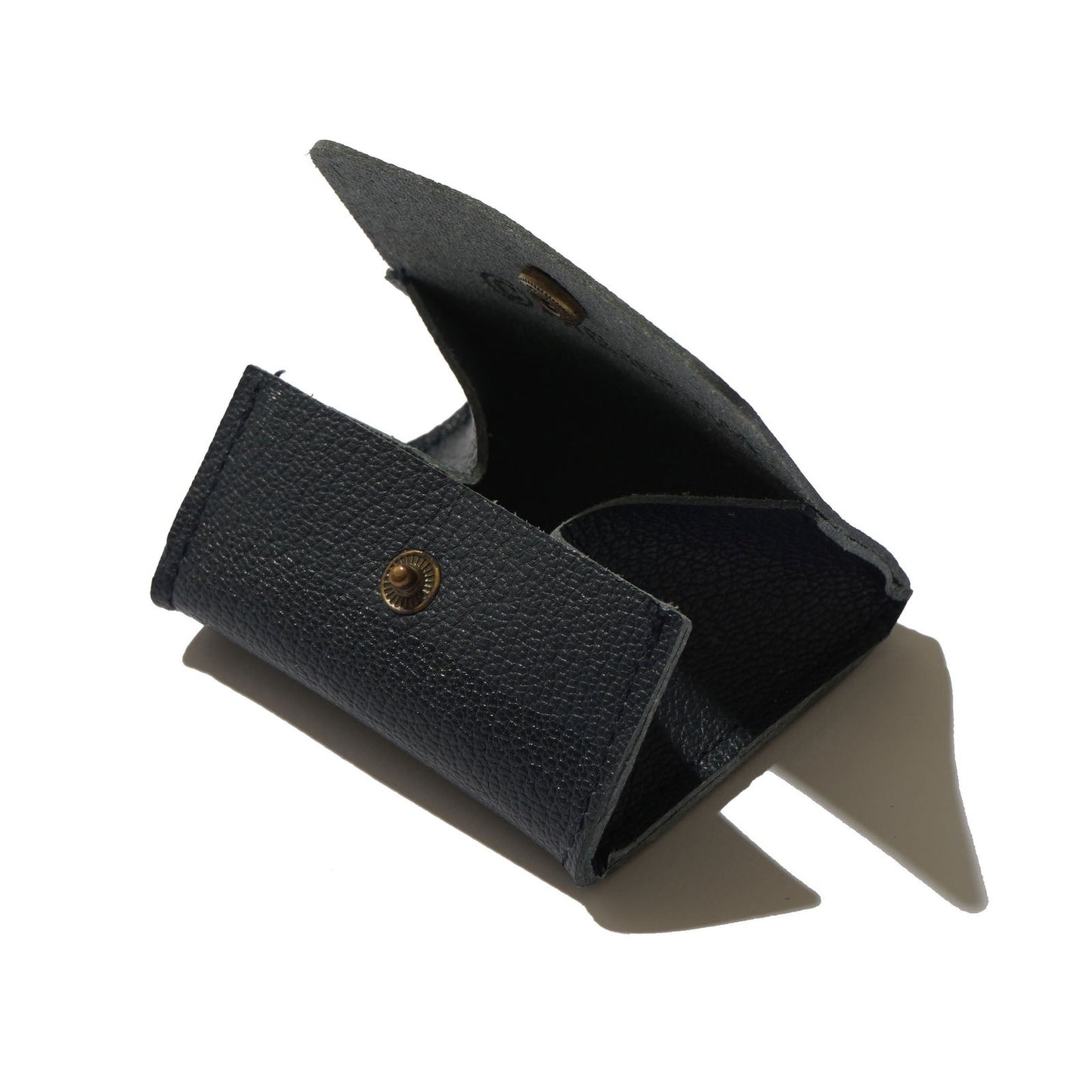 100% Recycled PVC Leather Coin Purse Hand Painted - Navy  #tag1# #tag2# #tag3# #tag4#