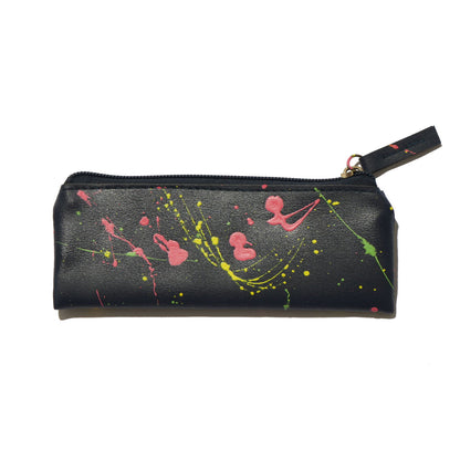 100% Recycled PVC Leather Pencil Case Navy  #tag1# #tag2# #tag3# #tag4#