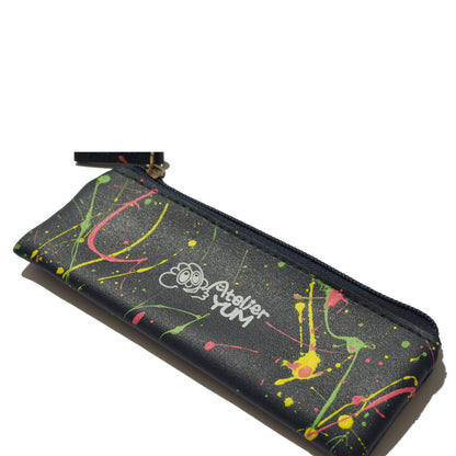 100% Recycled PVC Leather Pencil Case Navy  #tag1# #tag2# #tag3# #tag4#