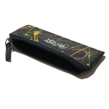 100% Recycled PVC Leather Pencil Case Navy  #tag1# #tag2# #tag3# #tag4#