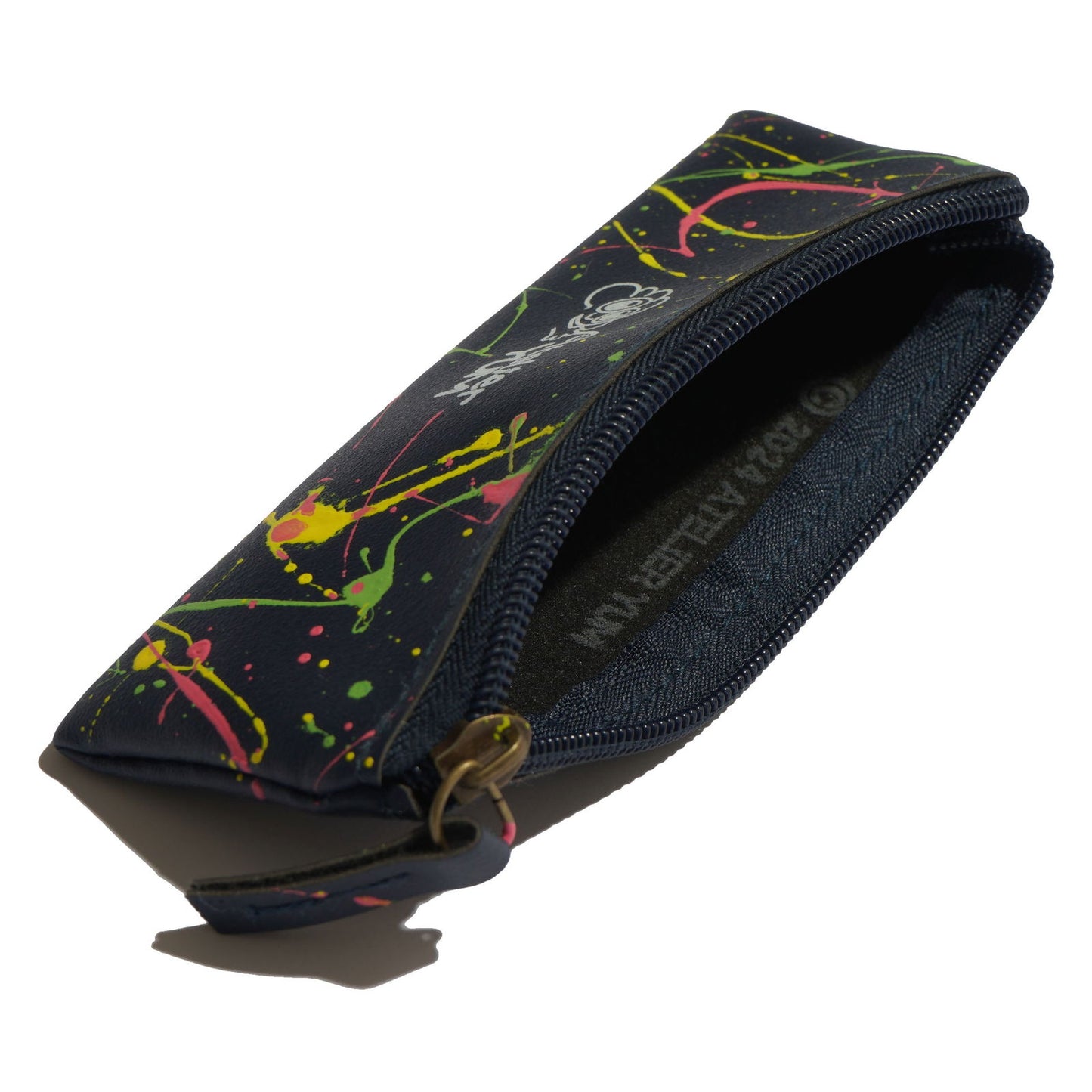 100% Recycled PVC Leather Pencil Case Navy  #tag1# #tag2# #tag3# #tag4#