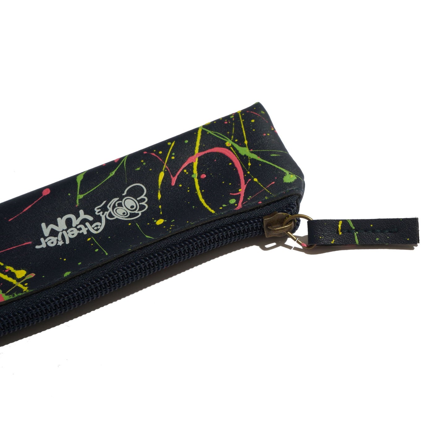 100% Recycled PVC Leather Pencil Case Navy  #tag1# #tag2# #tag3# #tag4#