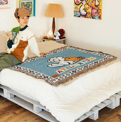 ジャガード織ブランケット – Atelier Yum