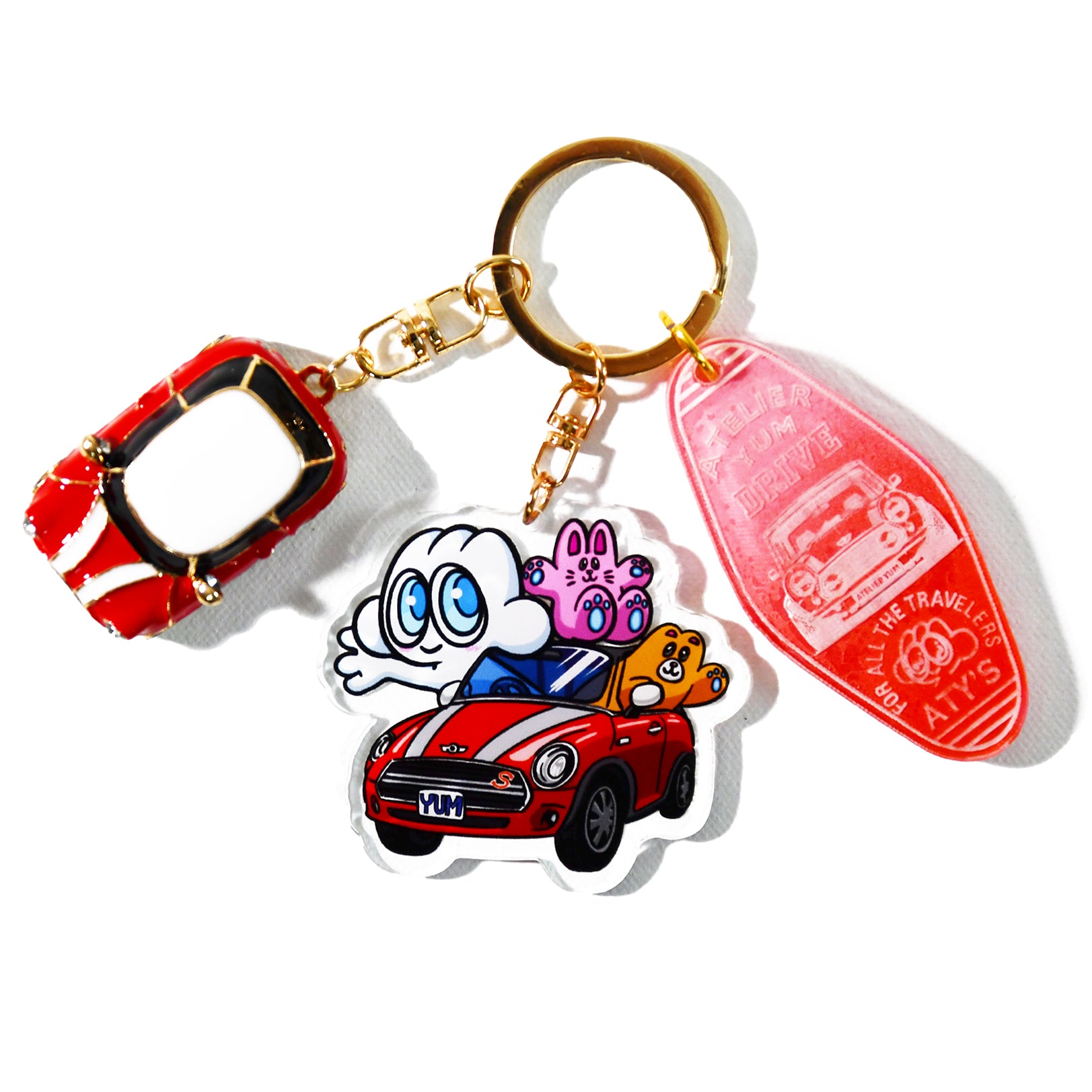 まいまい【新品未使用】ブルガリ　リングキーホルダー ルビーレッド ブルガリ キーリング アクセサリー メンズ レディース ブルガリ
