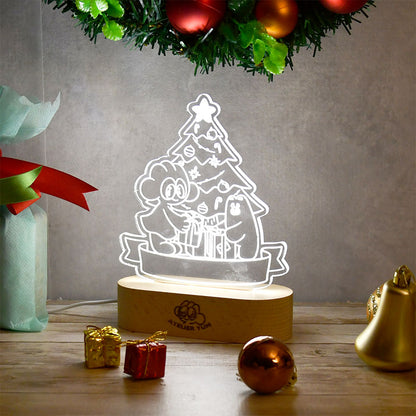 Acrylic Panel Light (Tree / Gift / Light)