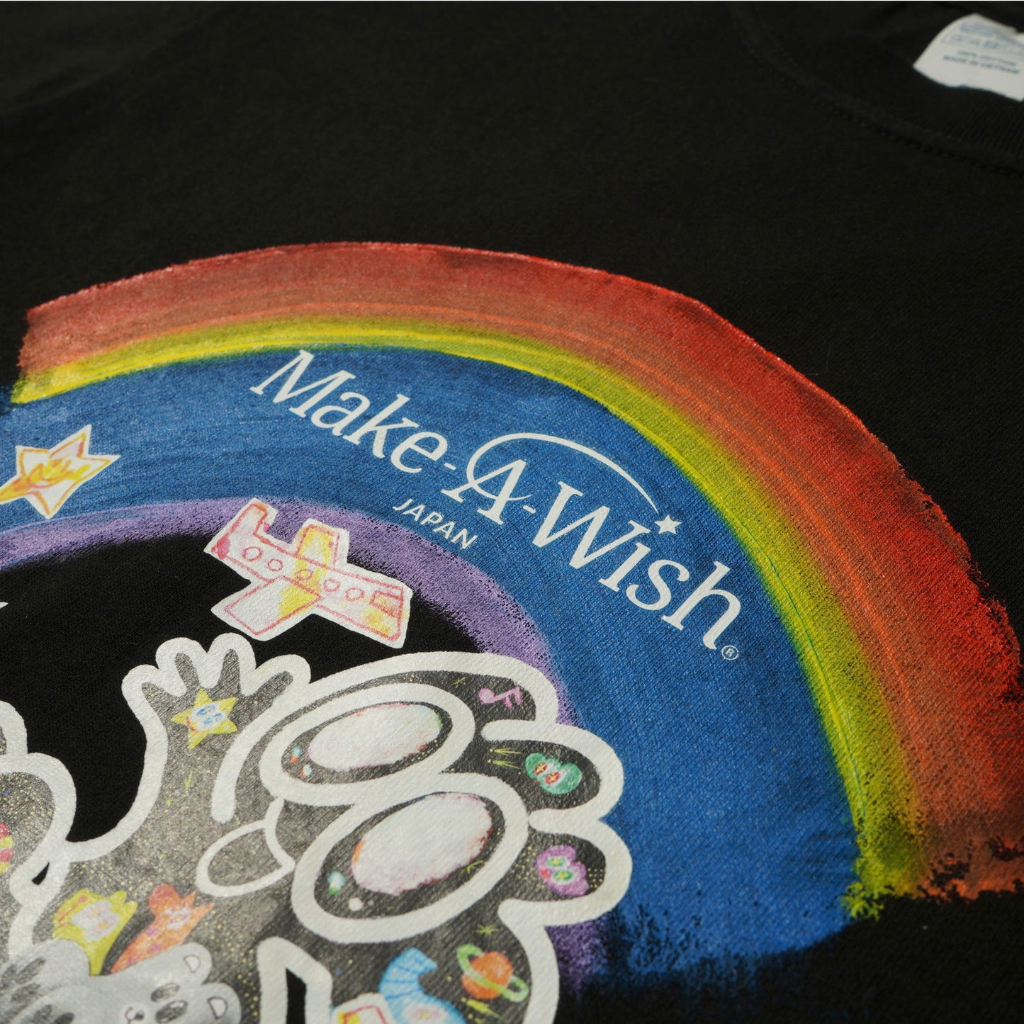 【Make-A-Wish of Japan Collaboration Product】Organic Cotton T-Shirt Rainbow (S/M/L/XL)  #tag1# #tag2# #tag3# #tag4#