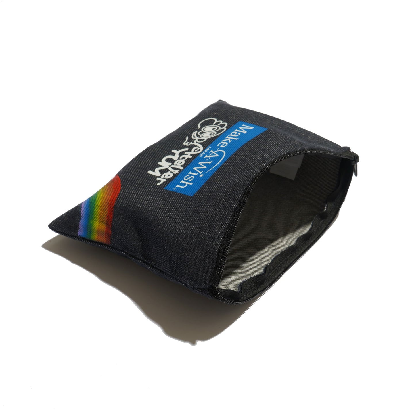 【Make-A-Wish of Japan Collaboration Product】Recycled Denim Pouch Rainbow (M)  #tag1# #tag2# #tag3# #tag4#