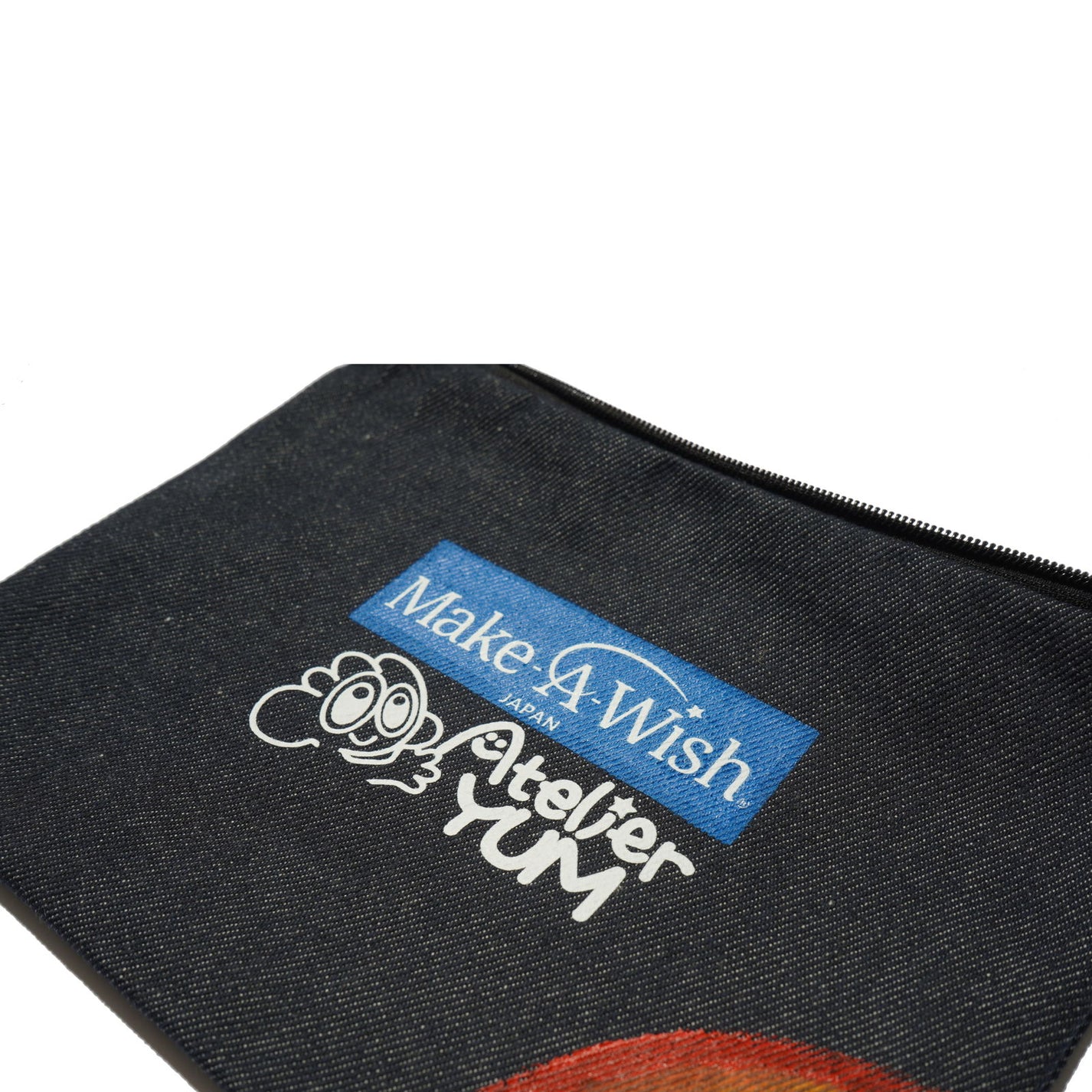 【Make-A-Wish of Japan Collaboration Product】Recycled Denim Pouch Rainbow (M)  #tag1# #tag2# #tag3# #tag4#