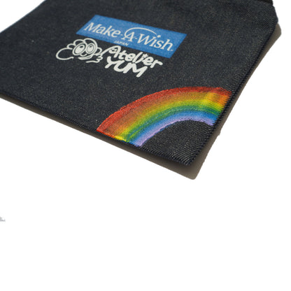 【Make-A-Wish of Japan Collaboration Product】Recycled Denim Pouch Rainbow (M)  #tag1# #tag2# #tag3# #tag4#