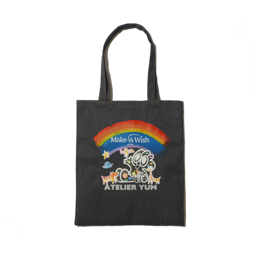 【Make-A-Wish of Japan Collaboration Product】Recycled Denim Tote Bag Rainbow  #tag1# #tag2# #tag3# #tag4#