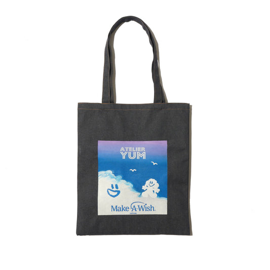 【Make-A-Wish of Japan Collaboration Product】Recycled Denim Tote Bag sky  #tag1# #tag2# #tag3# #tag4#