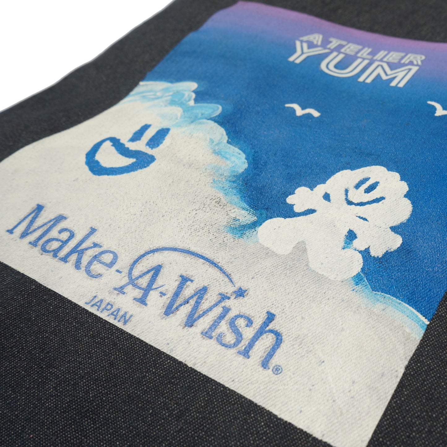 【Make-A-Wish of Japan Collaboration Product】Recycled Denim Tote Bag sky  #tag1# #tag2# #tag3# #tag4#