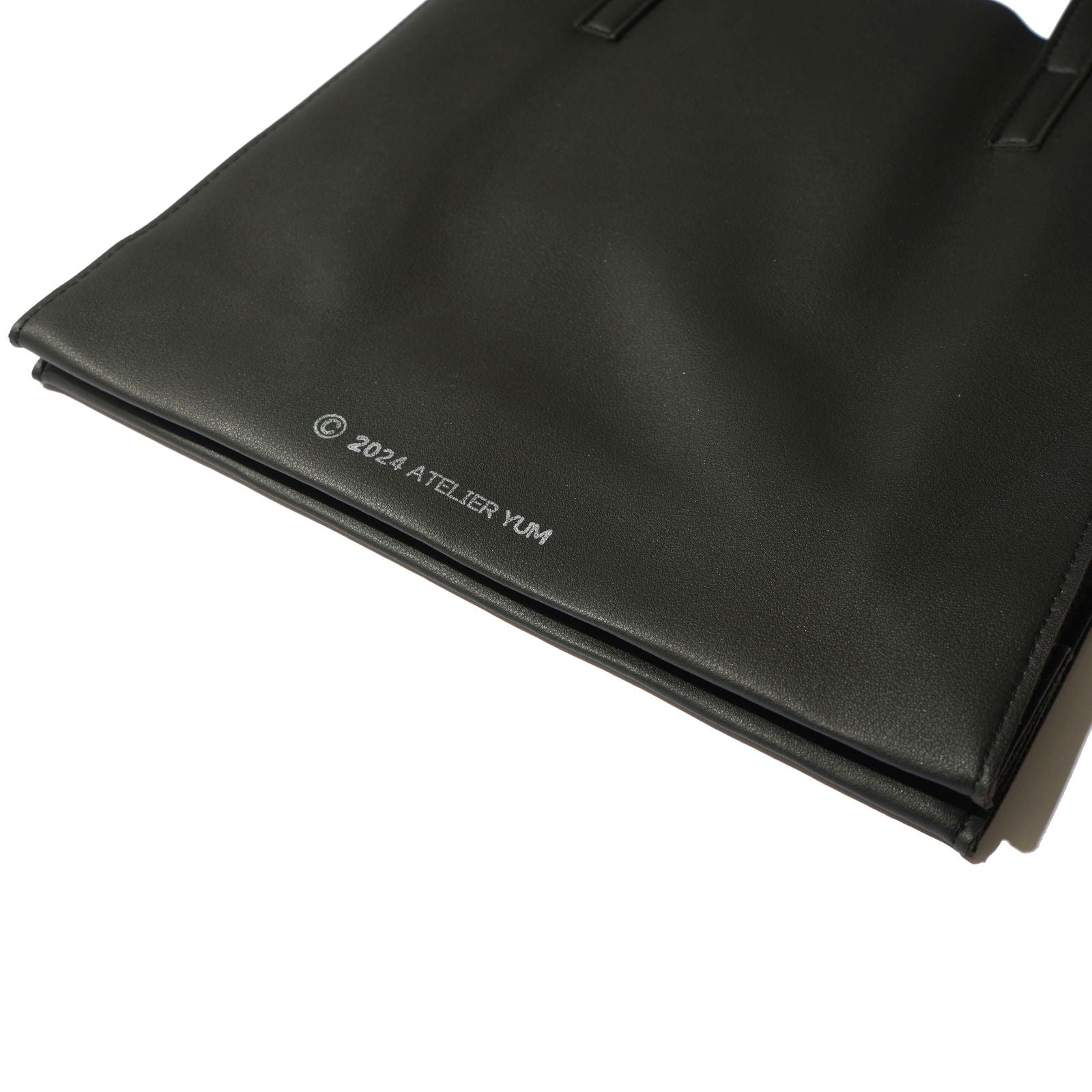 PVC Leather Tote Bag Black Stencil Spray Art AtelierYUM Atelier Yum