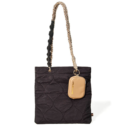 Quilted Vertical Slim Tote Bag